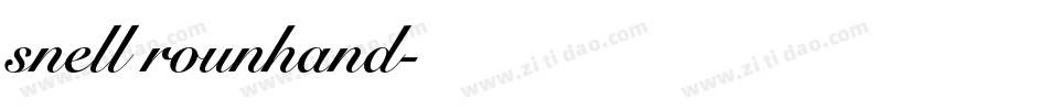 snell rounhand字体转换